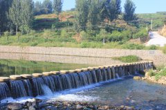 山东临沂沂水尹家峪流域拦水坝、石笼网生态护岸