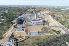 内蒙古准格尔矿区龙王沟煤矿建设中（航拍全景）